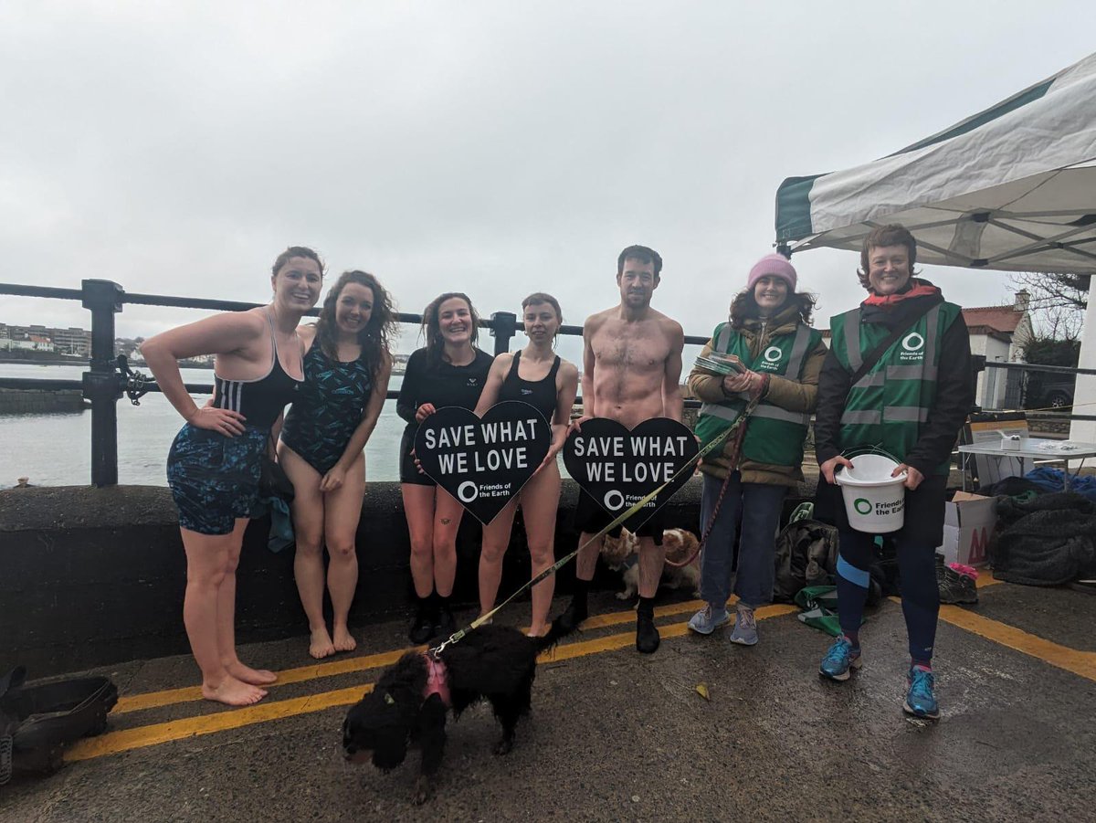 Save What We Love..rallying call at @foeireland swim. Fantastic awareness raising around #StPatricksDay #Dublin @CommunityFound