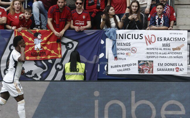 HONOR a los aficionados del Osasuna

<a href="/vinijr/">Vini Jr.</a> no es racismo