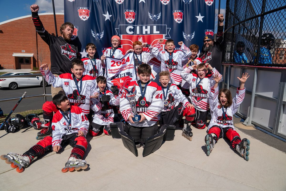 CapsYouthHockey's tweet photo. Congratulations to the Fredericksburg Phantoms, the 2024 CIHL Elementary School Champions!
And big congrats your ES MVP, William! #CIHL https://t.co/cYAXkaFzEg