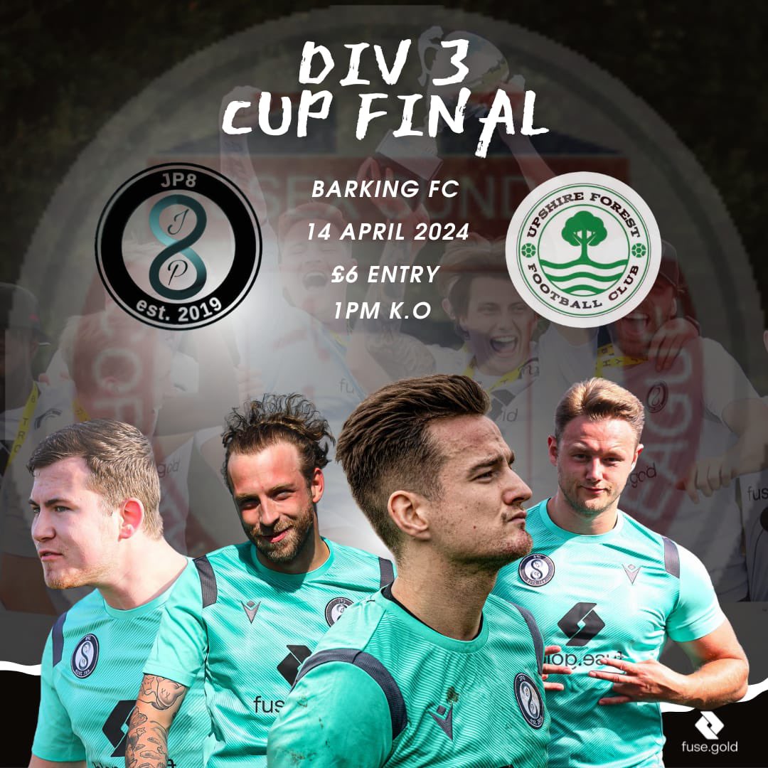 💥CUP FINAL💥

We have made it to the division 3 cup final against <a href="/UpshireForestFC/">Upshire Forest FC</a> , if your feee on Sunday 14th April come down and support us 

As we hopefully will bring home the silverware in our first competitive season