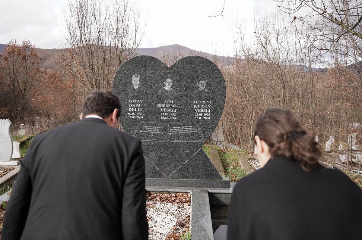 Egzon (12), Avni (11) & Florent (8) from Çabër survived the war, only to be murdered 5 years later, solely for being Albanian. No parent should experience such devastating loss! 20 years later, there is no justice for them & another 1,133 children killed or missing in the 🇽🇰 war.