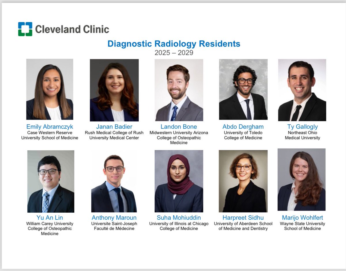 Congrats future @ClinicRadiology Residents! Looking forward to working with you! 🎉