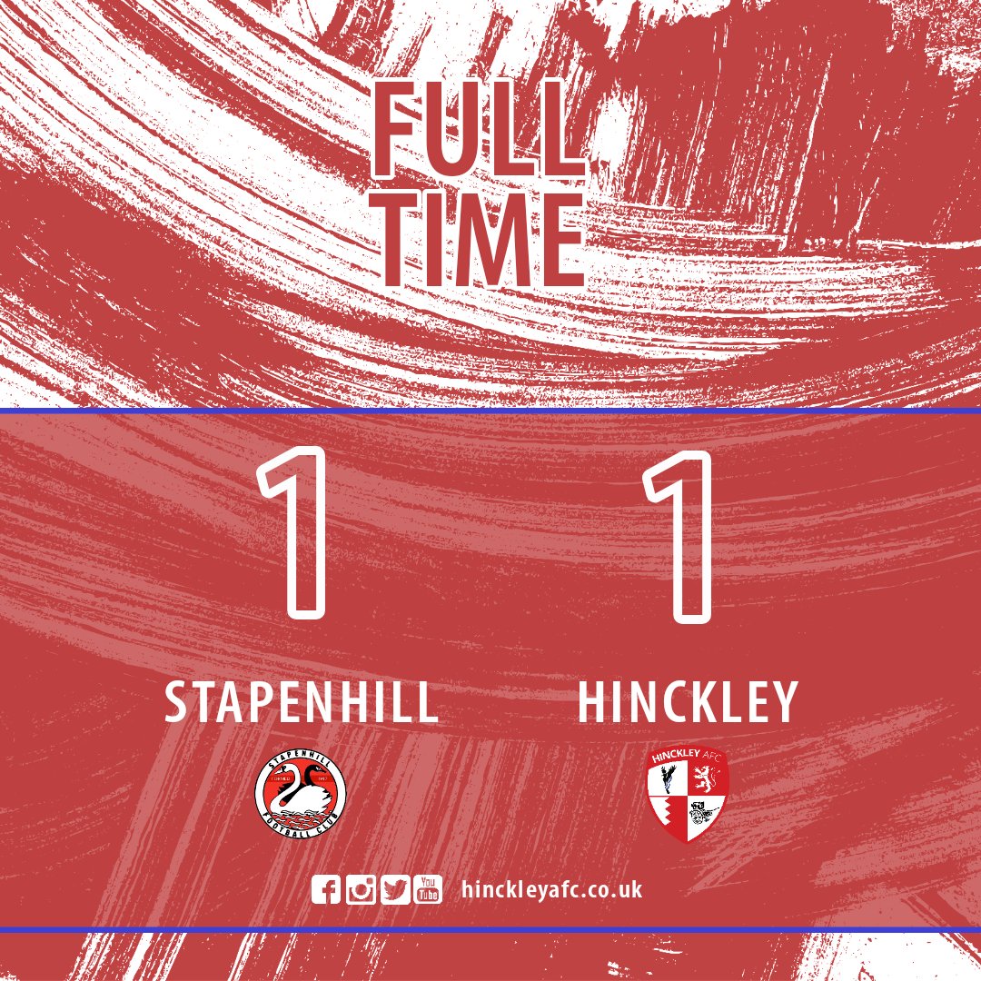 FULL TIME | A point apiece at Maple Grove, Hinckley had the better of decent spells of the second half and came close to a winner but a share of the spoils is probably about fair - Lewis Rankin with our goal