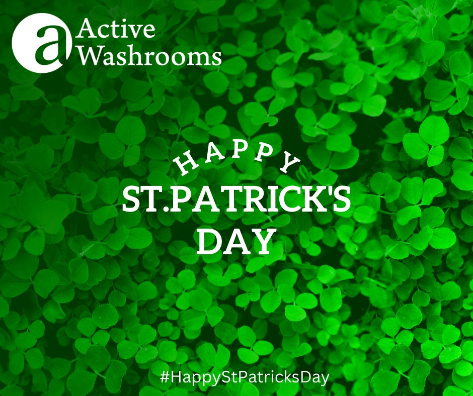 Happy St. Patrick’s Day from Active Washrooms! We hope all your days are as lucky as today. #StPatricksDay #HappyStPatricksDay #SaintPatricksDay #StPaddysDay #March17 #LeadingTheWay #ActiveWashrooms