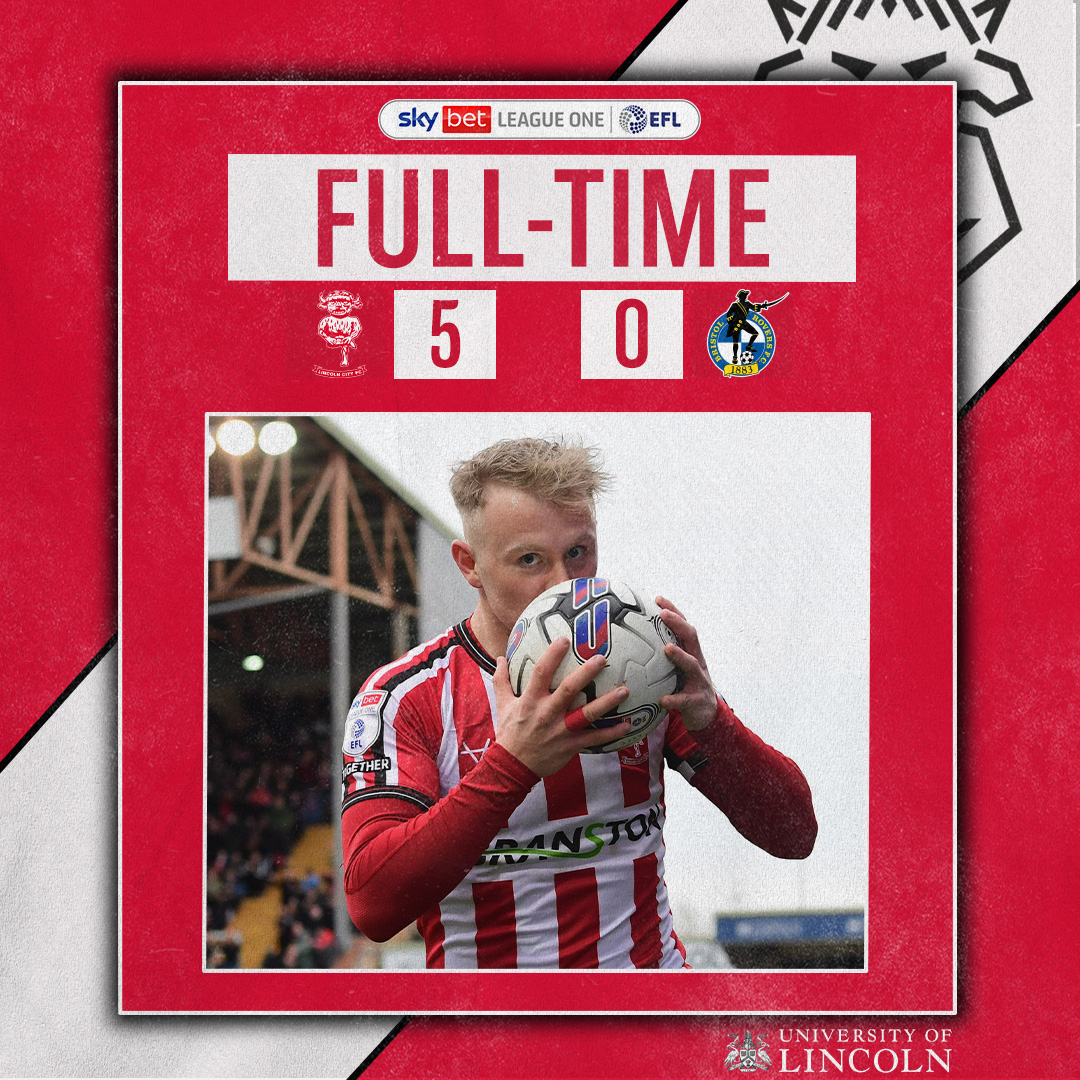 LincolnCity_FC's tweet photo. 🔥 UP THE IMPS!

⏱FT | 🔴 5-0 🏴‍☠️ | #LINBRO https://t.co/E2HbeV9vur