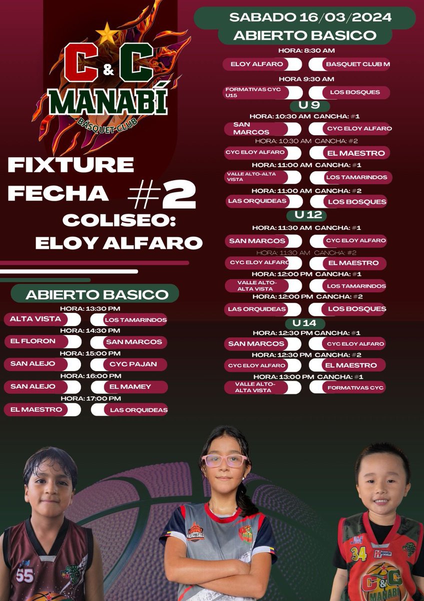 cycmanabi's tweet photo. Estos son los juegos que se realizan en cada una de nuestras categorías. 👏🏼 https://t.co/bC1HBIvWVE