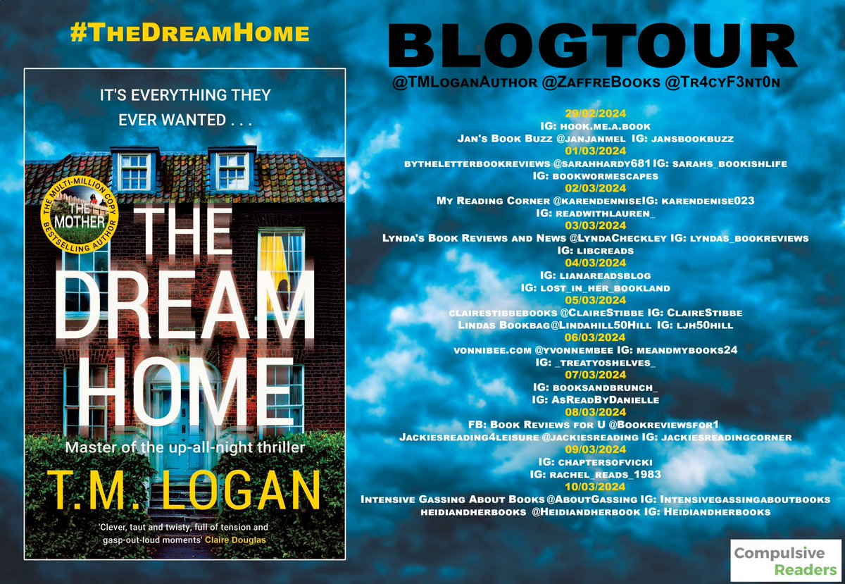 1/2 Book bloggers are the unsung heroes of the book community so I just want to say a big (belated) thank you to all those who took part in the blog tour for The Dream Home - you're all fab!😍@janjanmel @sarahhardy681 @karendennise @LyndaCheckley @ClaireStibbe @Lindahill50Hill