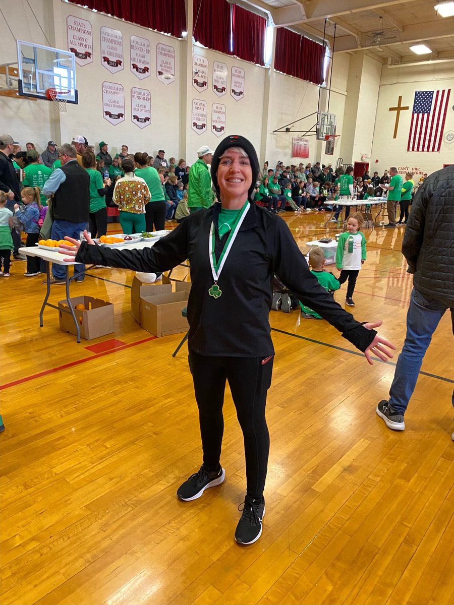 Congratulations to Northeast President Leah Barrett! She finished first in her age division at the O’Neill 5-mile St. Patrick’s Day Run today. ⁦<a href="/leahwyo/">Leah Barrett</a>⁩
