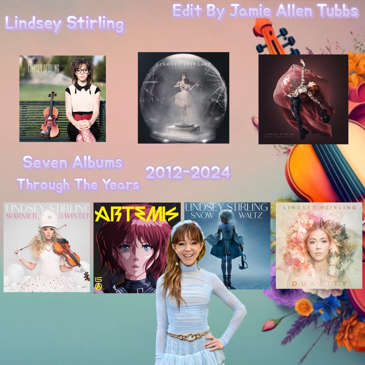 My Lindsey Stirling Seven Albums Through The Years 2012-2024 Photo I Edit @LindseyStirling #EyeOfTheUnToldHer #KSLL #StirlingitesForLife