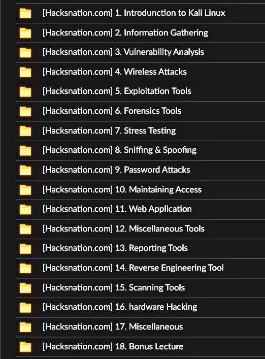 Mastering Hacking Tools in Kali Linux Complete Course! 
 
A Cybersecurity Professional must 
master the Security and Hacking Tools in Kali Linux. 

This course is important for both offensive and Defensive Cyber security professionals. 

Course Download Link: