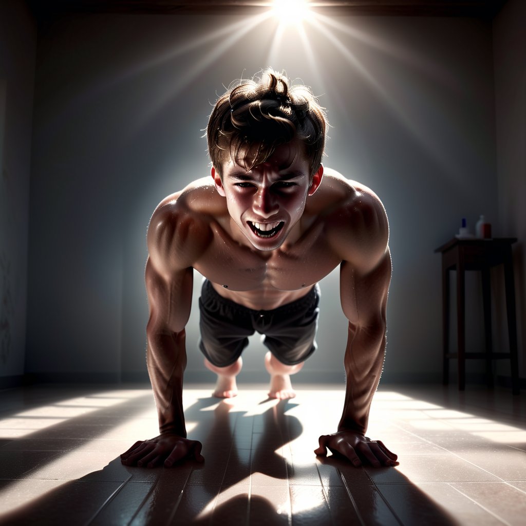 SweatCommander's tweet photo. Round 4

Commander cranks up the intensity.

Tanner wonders can he endure.

#aiart #workoutkink #forcedworkout #gaykink #fetish #bdsm https://t.co/P6hTfnEDW9