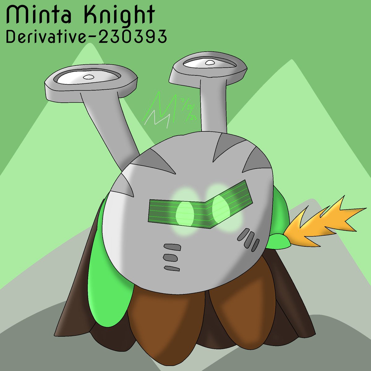 Mint's a robot who classifies himself and his drones as 'weapons' in their own right.
Demint Cores are explosive kamikaze drones.
Minkatons utilize their hammer for attack.
Minta Knights fight according to combat data garnered from 'the strongest warrior in the galaxy.'
