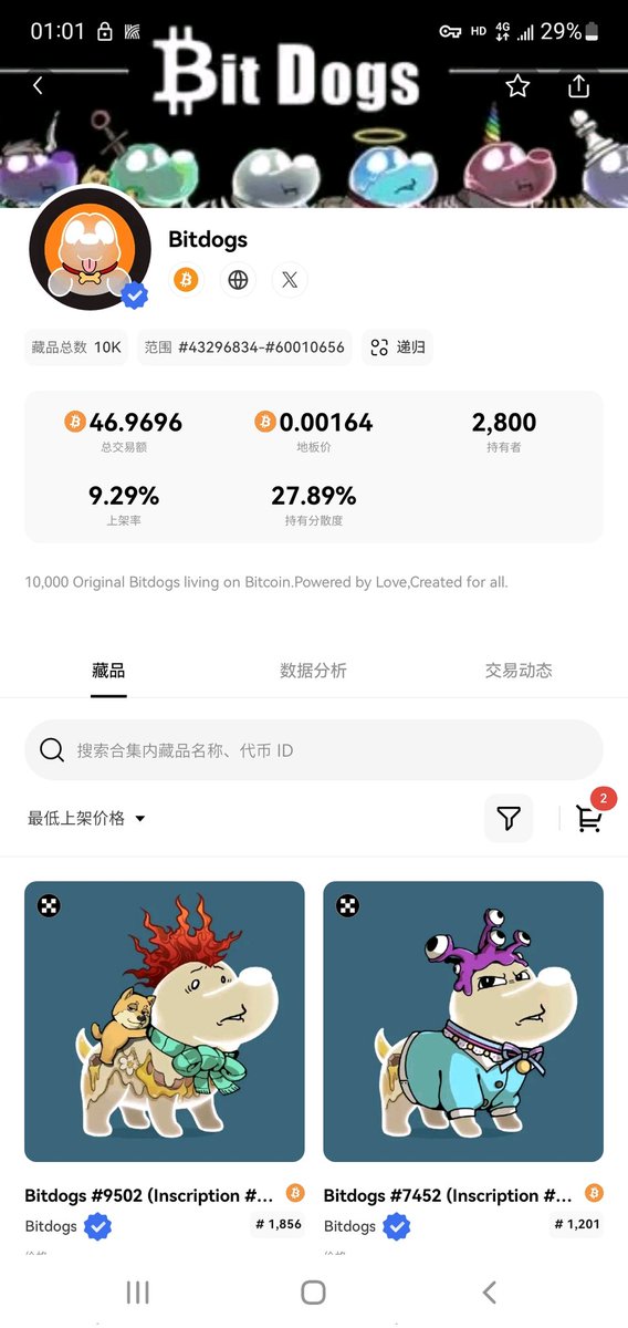 TKing_BTC's tweet image. 恭喜比特狗持币地址正式突破2800👀
准备好大佬要跑步进场了🏃‍♂️
＃bitdogs