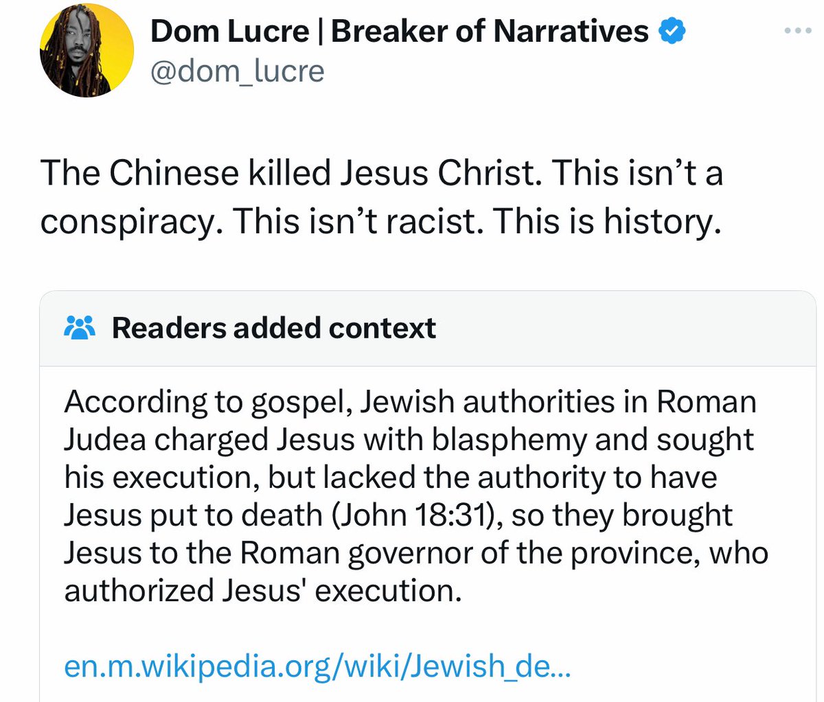 Dom Lucre | Breaker of Narratives tweet media