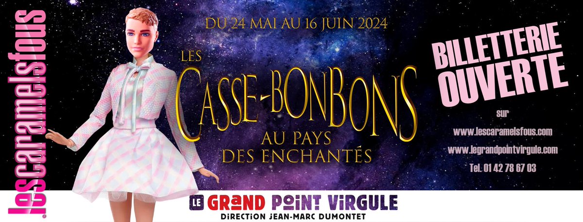 LES CARAMELS FOUS DANS « LES CASSE-BONBONS AU PAYS DES ENCHANTÉS » The French LGBT music hall in Paris Par @Lescaramelsfous Du 24 mai au 16 juin 2024 au @AuGrandPVirgule parislgbt.com/listing/carame…