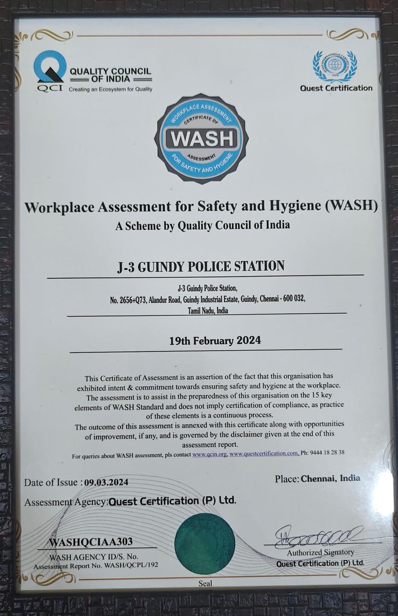 🏅👮‍♂️ Proud moment for South Zone! Commissioner of Police, GCP, extends heartfelt congratulations to the four police stations that have achieved the prestigious ISO 9001:2015 certification. The police stations are certified for the Quality Management System in terms of Enforcement