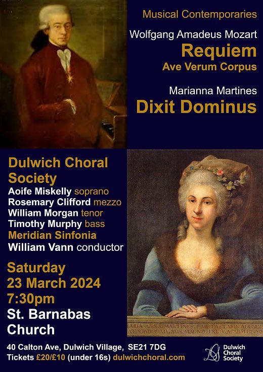 Just one week to go until @DulwichChoral sing these fabulous pieces with @Aoifemiskelly @CliffordRosie #WilliamMorgan @tjwmurphy @will_vann Don’t miss out Tickets at dulwichchoral.com