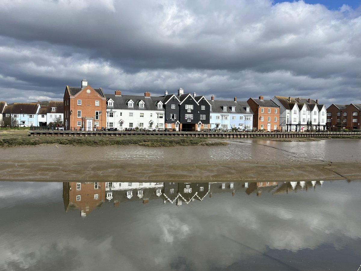 A lovely, still, spring morning. Wivenhoe from Rowhedge.