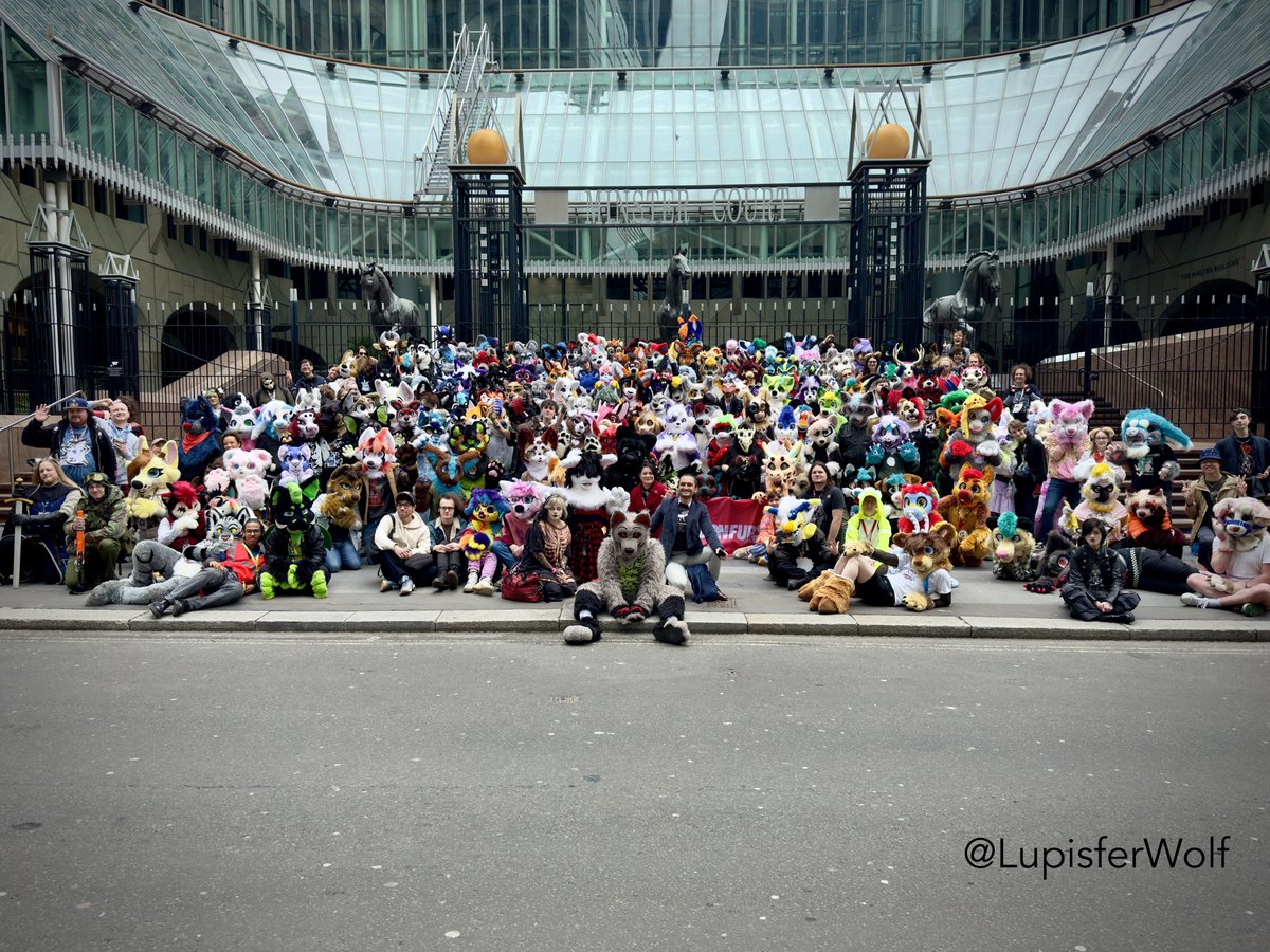 It's another busy meet in our March 2024 group photo. Has Spring finally sprung? Are the deer prancing about? #fursuit #london #Spring #IsItWarmingUp #OhDeer