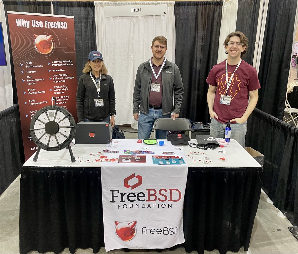 freebsdfndation's tweet image. We&apos;re here live at #SCaLE21x! Stop by the FreeBSD booth and spin the prize wheel for the chance to win some #FreeBSD swag!

#RunBSD #softwaredevelopment #opensource