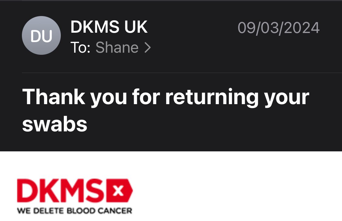 Registered ®️ ✅ 💻 📲 - it’s quick & easy Just swab the home kit, & return. 🚨‼️Don’t wait , click the link below now & #becomeadonor #dkms #stemcell #BloodCancer ⬇️⬇️ 🔗🔗 ⬇️⬇️ dkms.org.uk/get-involved/b…