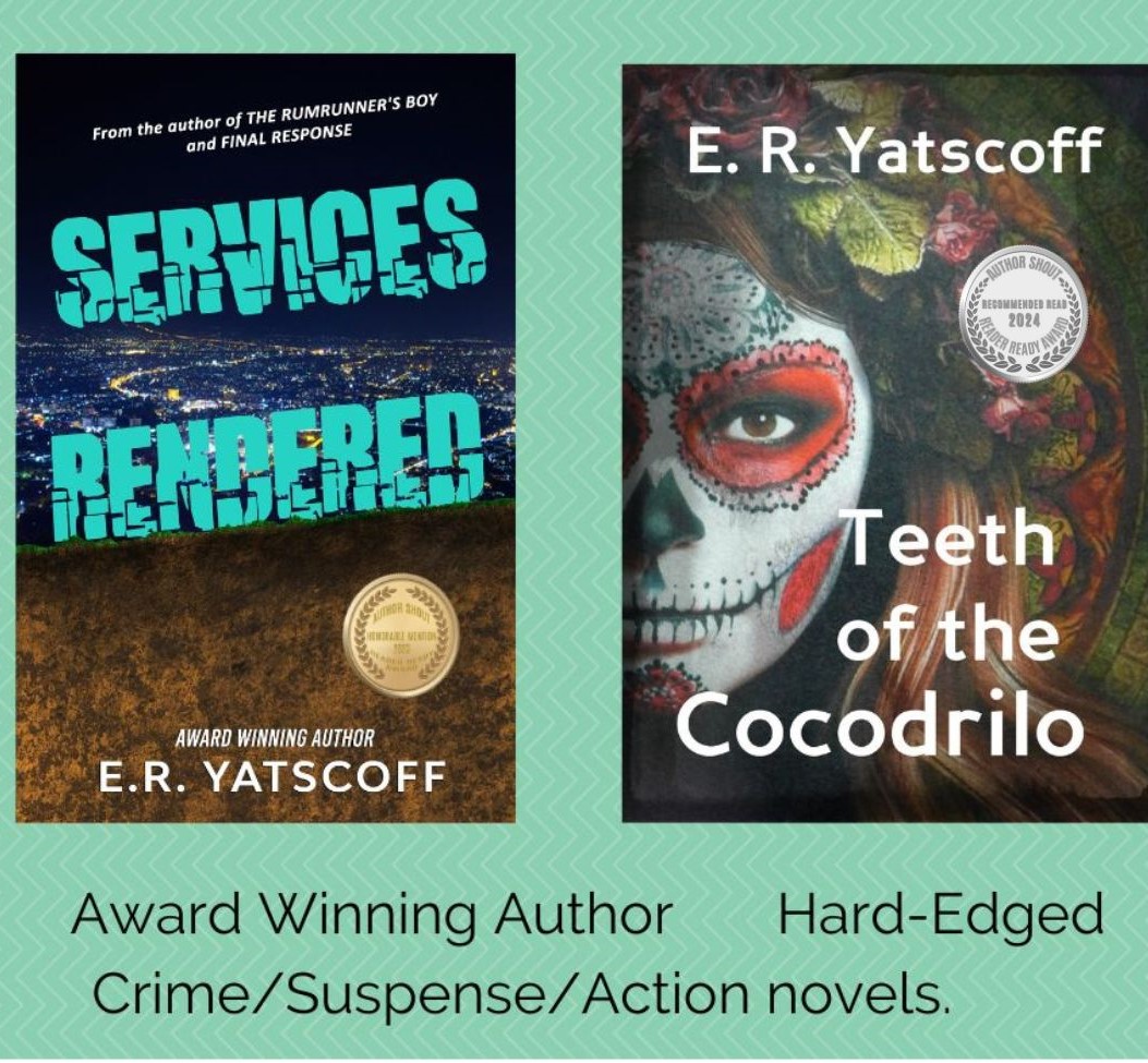 @4FreeKindleBook ‘Double tap’ award winning crime thrillers.
Upping the ante in Mexico to the deadly end.
'A punch of an adventure novel!'–C. Hoag-'The Blood Room'
YatscoffBooks.com
#crimereads #bookclub #thrillreads #thrillers #crimenovels #bookstagram #thrillerbooks
