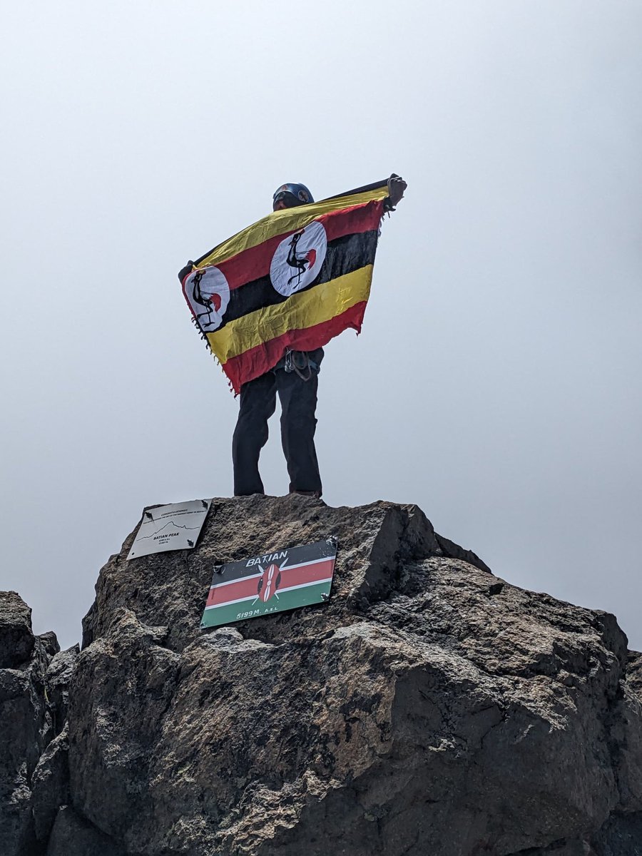 March 11.2024..summited Batian peak Mt Kenya ...a dream I had chased 4 2 years...to climb 3 highest peaks in Africa. Mt Kenya Mt Stanley Mt Kili What a journey. Thank you all who saw me thru this adventure <a href="/MountainClubUg/">MountainClubofUganda</a> @MtSlayer @HermanKambugu <a href="/ActivateUgandaL/">Activate Uganda</a> <a href="/LillyAjarova/">LillyAjarova</a>