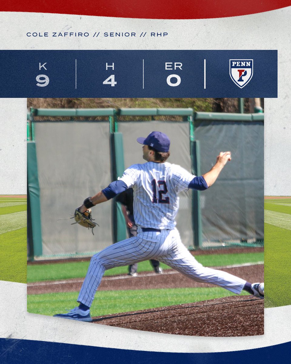 Final pitching stats from Cole Zaffiro! #QuakeShow | #FightOnPenn