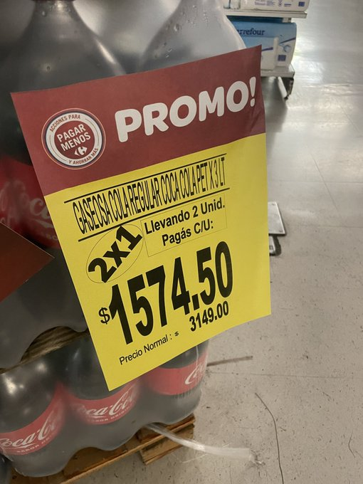 ElTrumpista's tweet photo. .@CarrefourArg saquen el 2X1 de mierda y bajen el 50% del precio. https://t.co/8lKFMHsZca