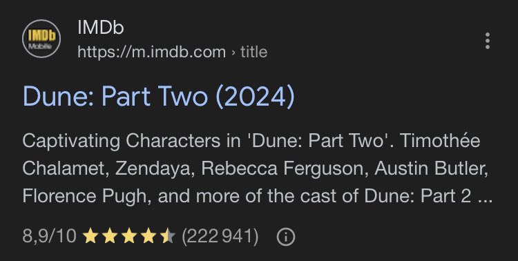 virgilinoo's tweet photo. #Masterclass ⭐️⭐️⭐️⭐️⭐️ #Dune2 Le côté spirituel du film est très prenant ceux qui connaissent savent.
#movie #Cinema @dunemovie #Dune 
Du lourd au cinéma ça fait du bien 🤩 https://t.co/cFY0Y3vFuJ
