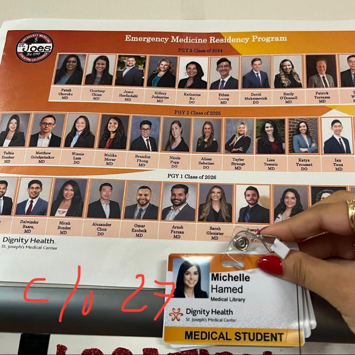 I’m so thrilled to say I’m going to be a part of the Joe’s family at St. Joseph Medical Center in Stockton, CA!!!!
(you could say I manifested it) 

I’m an ER⚡️DR! 
#Match2024