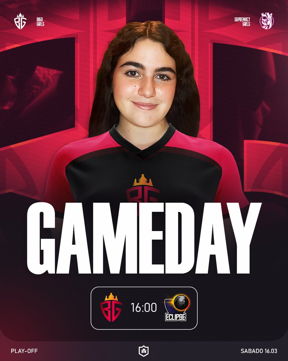 •Bigo Girls | #SupremacyGirls

¡LLEGÓ EL DÍA!🌟

Hoy nuestras chicas se estrenan en los PlayOffs de la @CR_Supremacy en busca de la clasificación a la siguiente instancia del bracket⚔️

🆚 @Eclipse_esCR 
🎤 @kevincito_CR y @Misterio_sr24 
📺 twitch.tv/kevincitogt

#GoBigo🔱