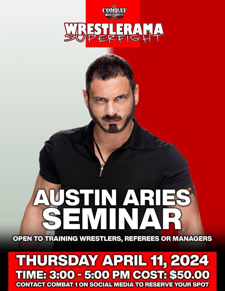 I’ll be hosting a seminar before the <a href="/combat1official/">Combat1official</a> show on 4/21/24 in Detroit, MI. 

I’m truly humbled by the feedback I’ve received on my seminars, as many tell me it’s one of the most informative seminars they’ve attended. Reserve your spot by contacting <a href="/combat1official/">Combat1official</a>.