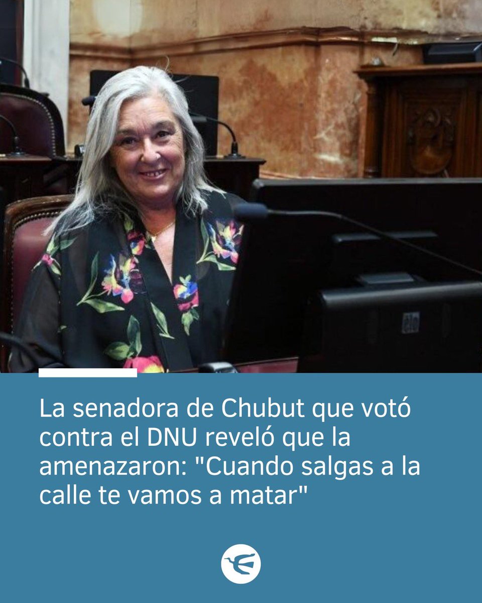 Toda mi solidaridad con la Senadora <a href="/EdithTerenzi/">Edith Terenzi</a> quien ha sufrido en las últimas horas amenazas por parte de cobardes que se esconden atrás de una pantalla, incluso publicando su teléfono personal. No nos vamos a acostumbrar a la violencia, la persecución ni las amenazas. Nunca