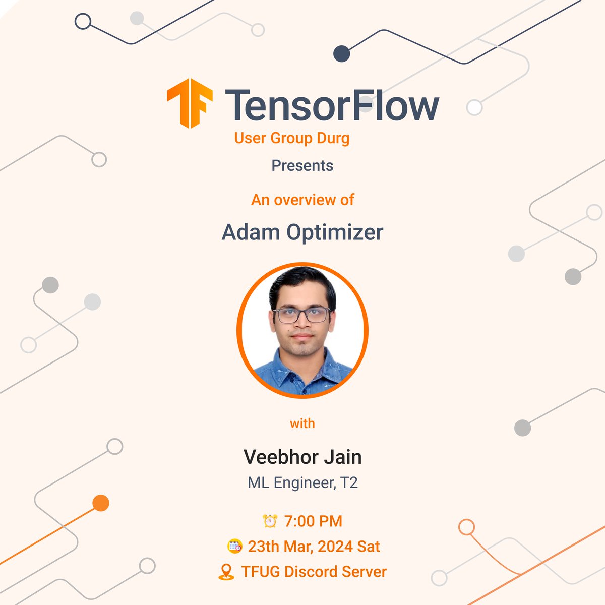 Hola Tensors!! 🚀 Do you know about Adam Optimizer? Well, get ready to dive into the fascinating world of optimization algorithms with us! 🤩 Join our upcoming session titled 'Taking apart a Neural Network: ADAM OPTIMIZER' , hosted by Veebhor Jain, Machine Learning Engineer