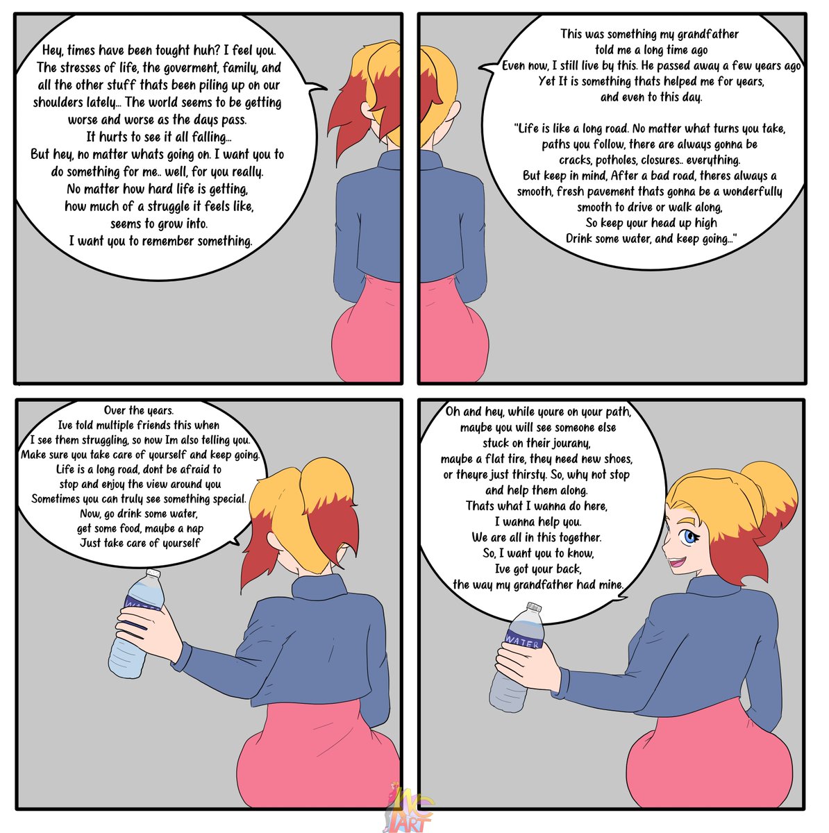 I wanted to make sure you all are taking care of yourself. Life is hard, but I know we can all get through this <3 
I hope this helps, even a little <3