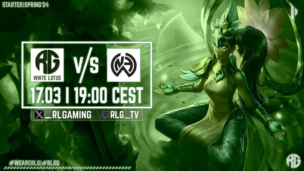 _RLGaming's tweet photo. 📢Matchday WL📢

🆚Nightfall Wolves
⏰19:00 Uhr
📺https://t.co/XlN6aJhHTs

Heute Abend kracht es wieder in der Kluft:

Unser #WhiteLotus Roster benötigt noch 4 Wins zum direkten Eintritt in die DIV 4/5 Playoffs.

Sammeln wir heute 2? - Wir sind gespannt!

#PrimeLeague | #WeAreRLG https://t.co/xNcJDVL8Ke