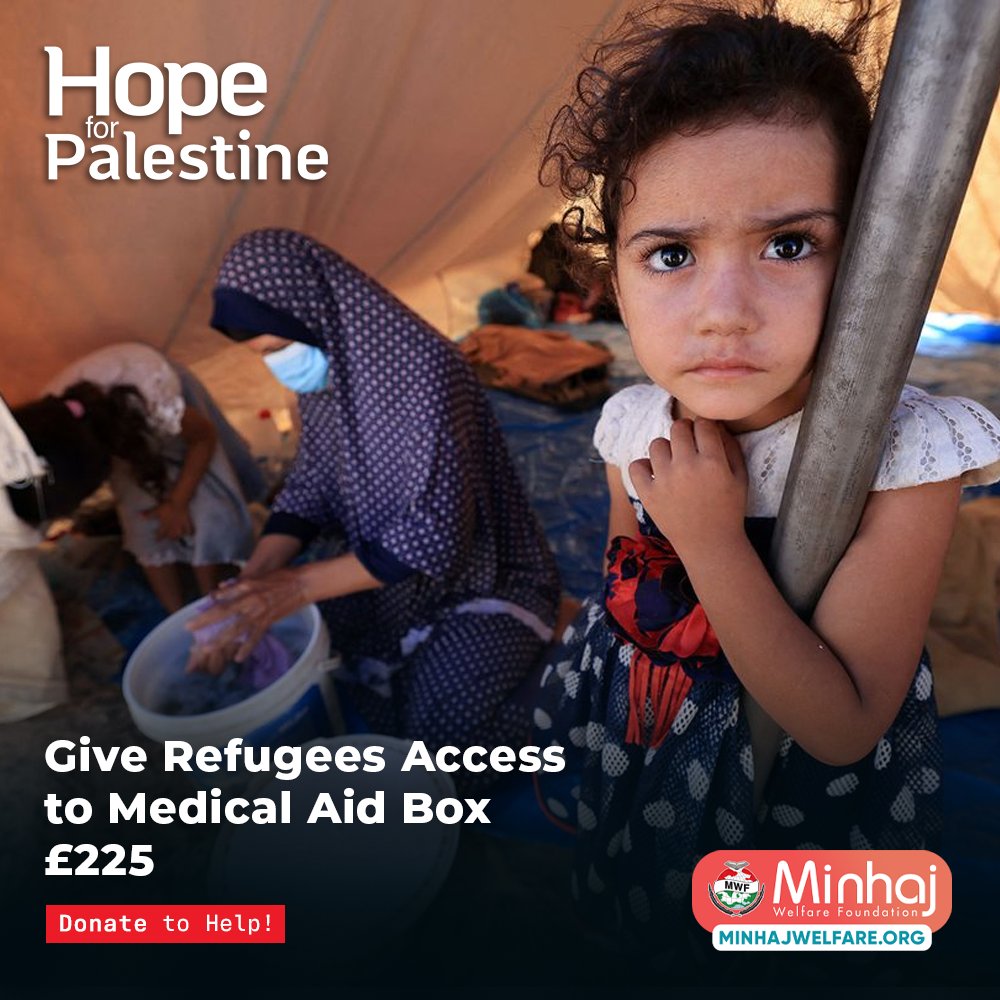 Palestine's healthcare system is crumbling, leaving many vulnerable to infections. £225 can provide crucial medical aid boxes for displaced refugees.

Donate:
welfare.org.pk/hopeforpalesti…

#DonateNow #Gaza #PalestineRefugees #Hope