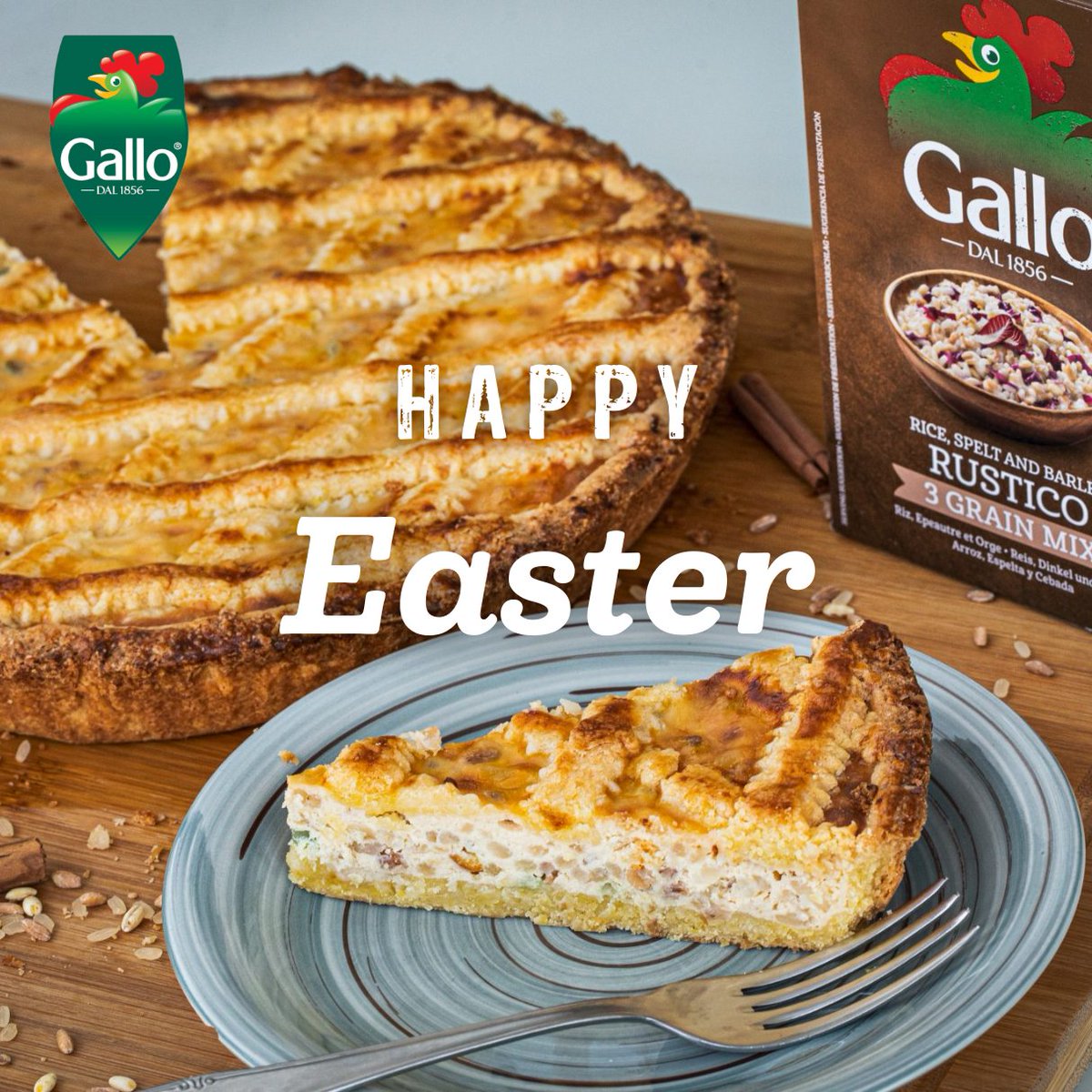 Wishing you a joyous Easter season from everyone at Riso Gallo! Indulge in the delicious Neapolitan Pastiera with your loved ones during the holidays, symbolising family togetherness and delicious Sunday meals. 💛 #HappyEaster #Easter #EasterHolidays #EasterFood #RisoGallo