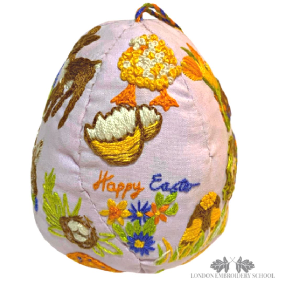 To all who celebrate, Happy Easter. Wishing you a day filled with hope, happiness and gratitude. . . . . . #Londonembroideryschool #Easter #Embroidery #easterbauble