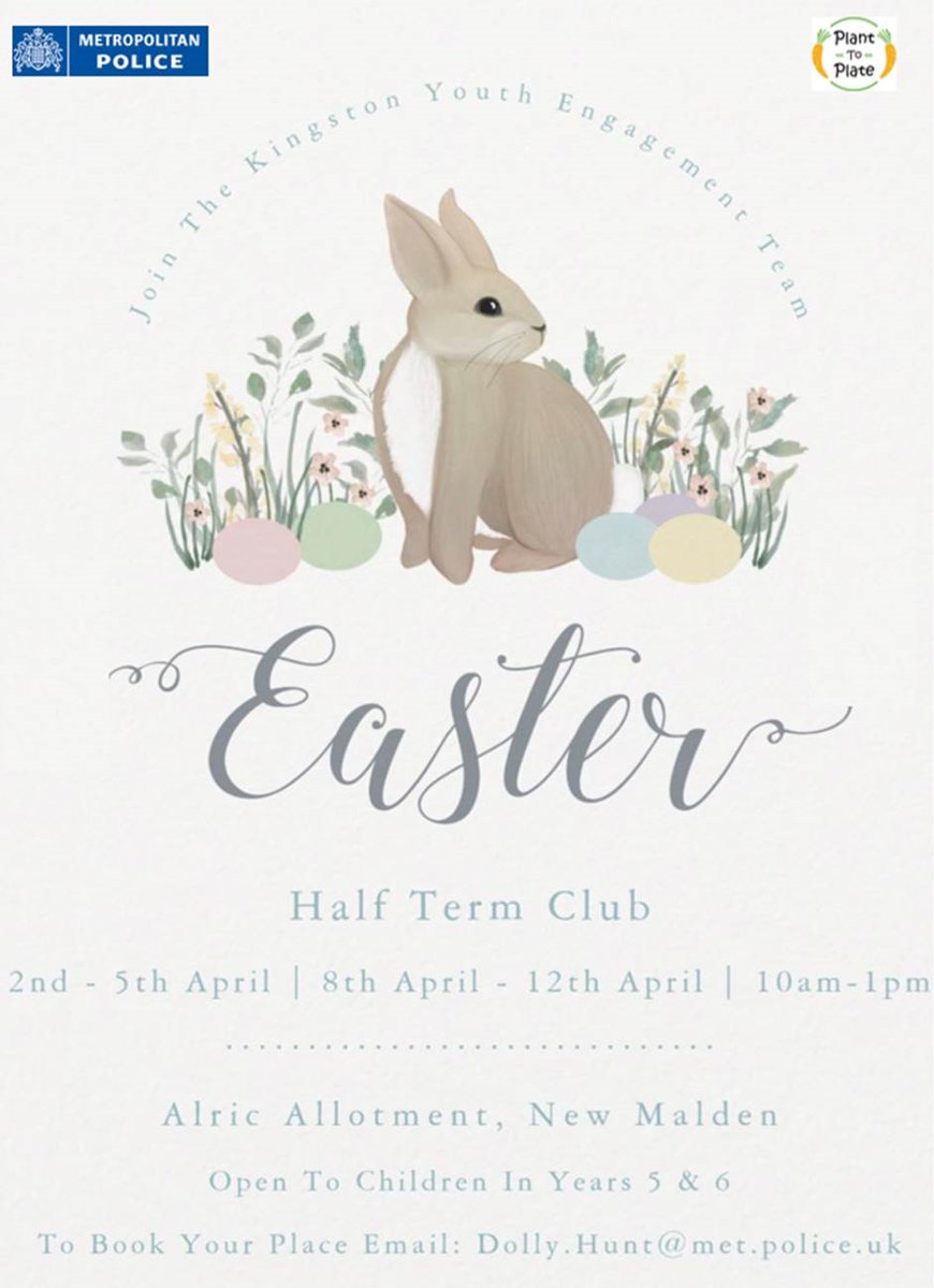 Half Term Fun! Meet the teams and enjoy some eggciting activities! Spaces available for years 5 and 6, but are going fast, no yolk! Check poster for booking details. Hop to it.