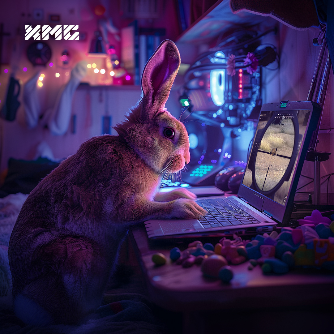 Bei unseren Laptops kann selbst der Osterhase nicht widerstehen und muss zwischen der Versteck-Suche erstmal eine Runde zocken. 💻 🐰 Wir wünschen euch frohe Ostern #XMGFamily! 💚 Habt ihr alle Geschenke gefunden? 🧐