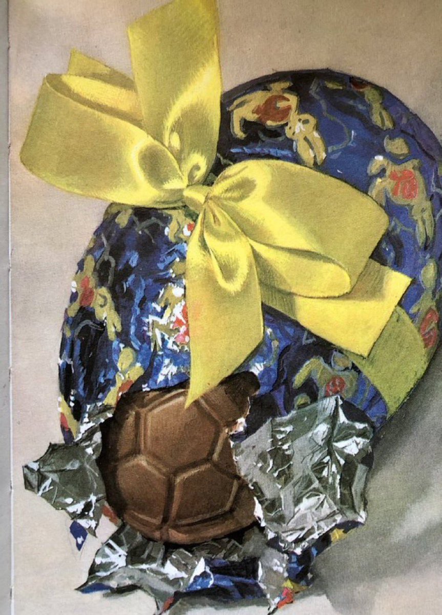 A beautiful Harry Wingfield Easter egg for you - and yes, it is a painting (1971) Happy Easter