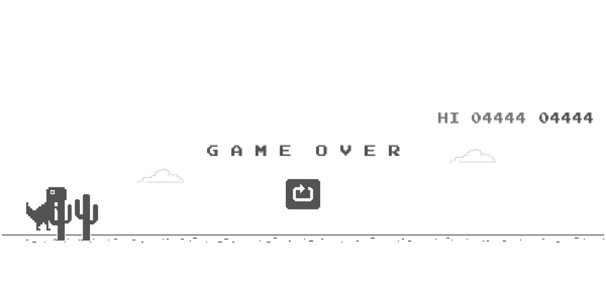 sheichan's tweet image. #GoogleDino
ハイスコア出た&amp;amp;ゾロ目…！
そしてコントローラで操作できることに気づいたฅ•ω•ฅ