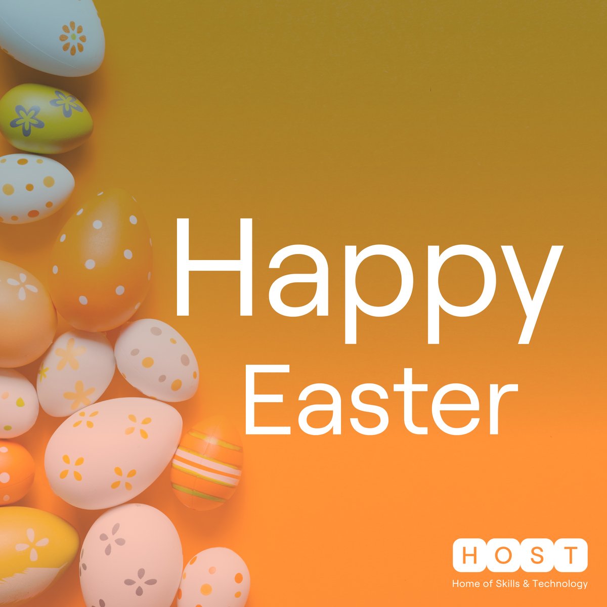 Wishing all of our creative, innovative and supportive community here at HOST Salford a truly wonderful Easter. How are you celebrating? 🐇 🍫🐣 🌷 🐇 🍫 🐣🌷🐇🍫 🐣 🌷