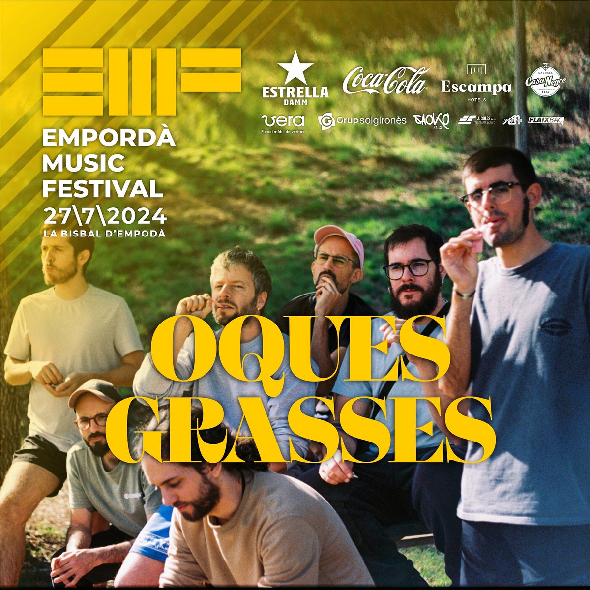 <a href="/OquesGrasses/">Oques Grasses</a> portarà el seu darrer treball a l’Empordà Music Festival el Dissabte 27 de Juliol! Encara no tens la teva entrada?!!! 🎟️🎟️🎟️🏃🏻‍♀️🏃🏻‍♂️🏃🏾💨💨💨 entradas.codetickets.com/entradas/empor…