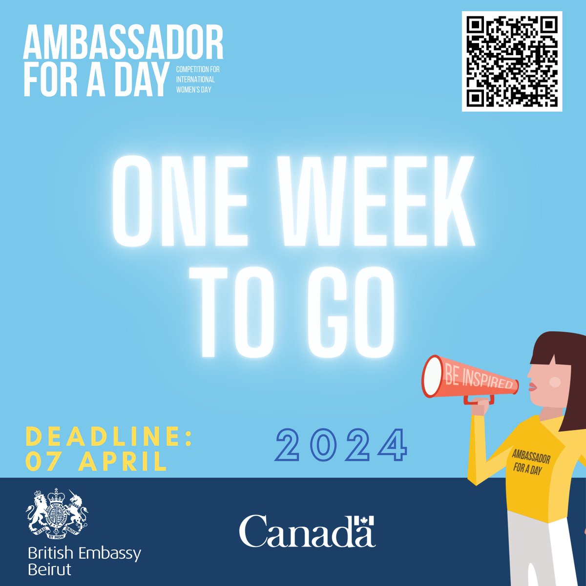 🚨📢 Attention, creative minds! 🎥✨ Just a friendly reminder – you've got ONE WEEK left to submit your applications! ⏰💻 Don't miss the chance to become An Ambassador For A Day How to Enter & Terms and Conditions (En): ow.ly/3Zb750QPZ9N #AFADBeirut #InspireInclusion