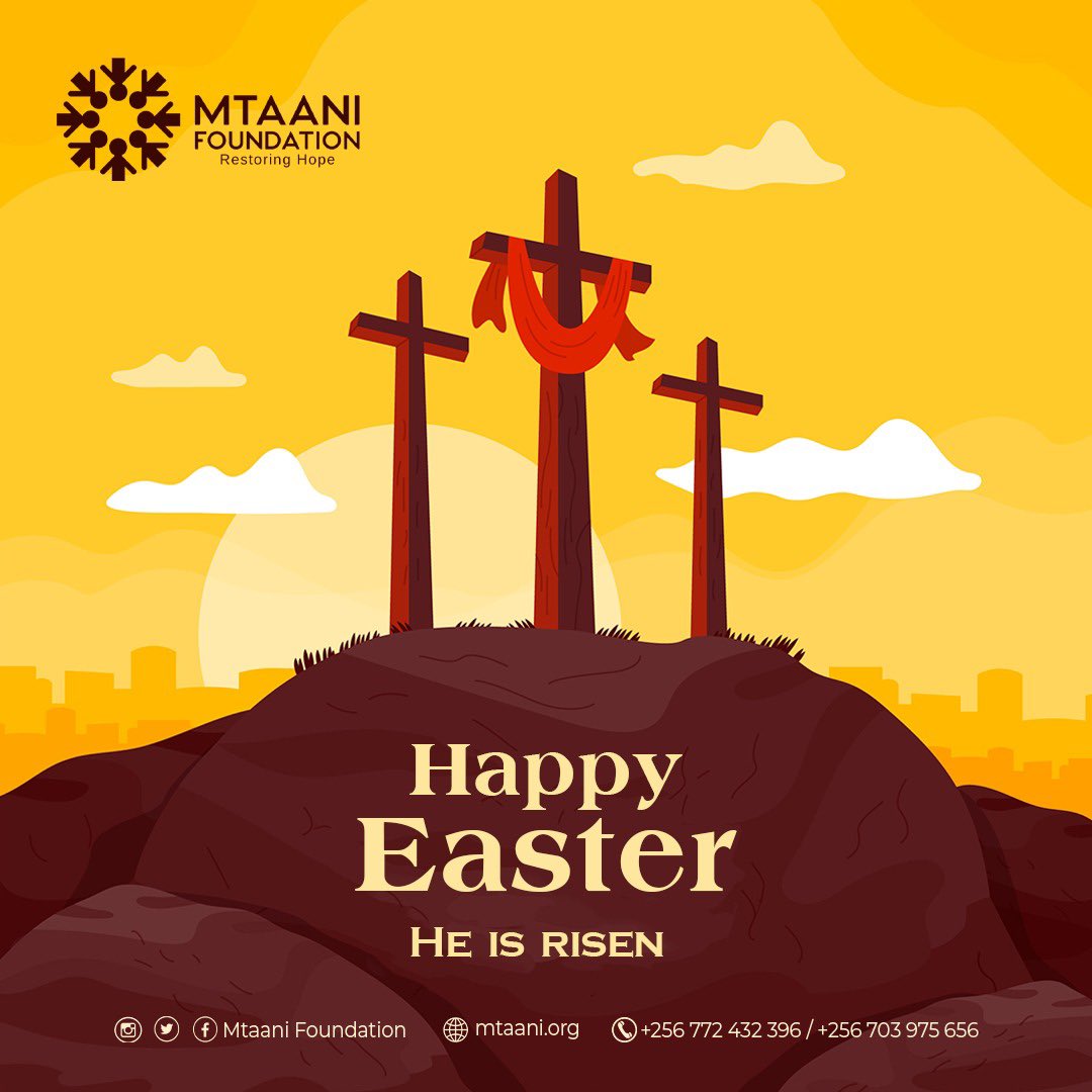 Let’s all rejoice in the resurrection of Christ as He is the ultimate symbol of Hope. 

#mtaanifoundation 
#restoringhope 
#streetchildren 
#happyeaster