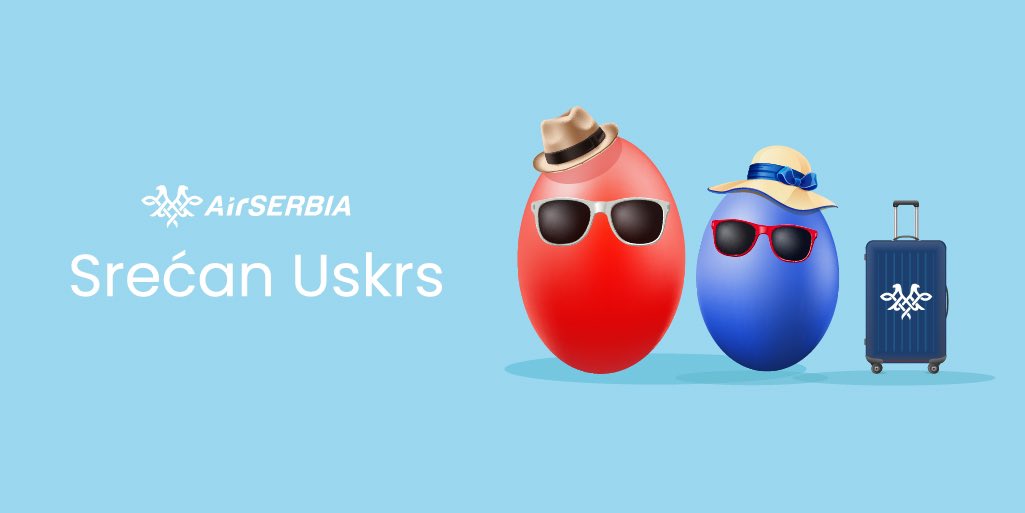 Srećan Uskrs svima koji ga danas slave!✈️🐰💐 #AirSerbia #Easter #HappyEaster