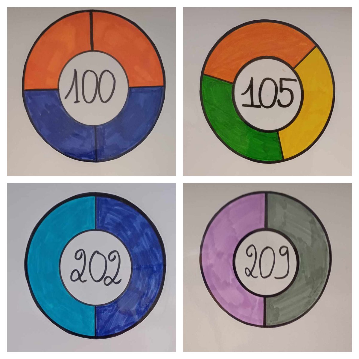 #sdm2024 #SemaineDesMaths
Des élèves ont travaillé sur une représentation chromatique des nombres et ont réalisé un affichage pour les numéros des salles du collège